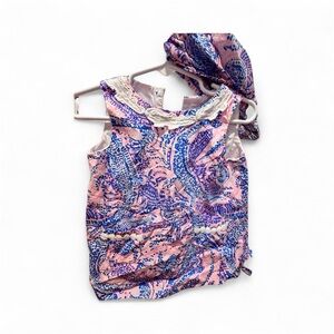 Lilly Pulitzer Pink and Blue Paisley dress